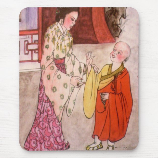 Little Buddhist Monk Mousepad (Front)