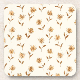 Little Budding Queen Annes - cottage core pattern. Coaster
