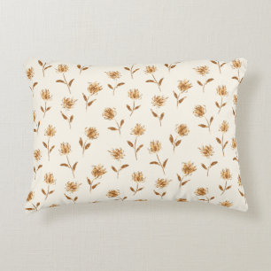 Little Budding Queen Annes - cottage core pattern. Decorative Cushion
