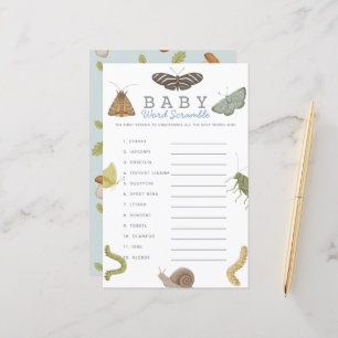Little Bug Insects Mushroom Boy Baby Word Scramble