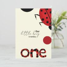 Little Bug's 1st Birthday Party invitation