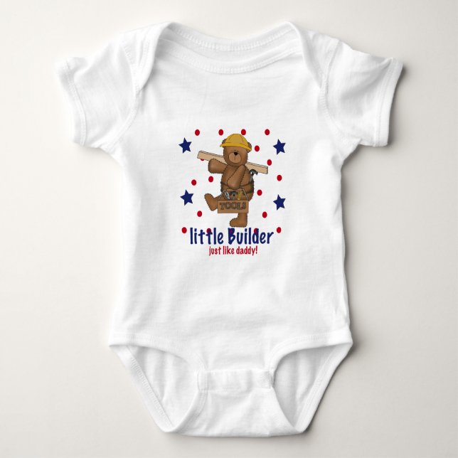 Little Builder Like Daddy Baby Bodysuit (Front)