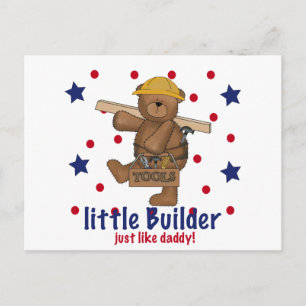 Little Builder Like Daddy Postcard