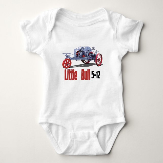 Little Bull Tractor Baby Bodysuit (Front)