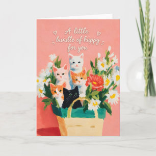 Little Bundle of Happy Kittens Card