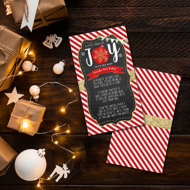 "Little Bundle Of Joy" Christmas Baby Shower Enclosure Card (Creator Uploaded)