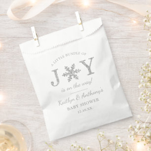 Little Bundle Of Joy Christmas Baby Shower Favour Bags