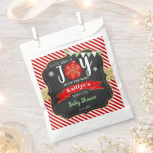 "Little Bundle Of Joy" Christmas Baby Shower Favour Bags