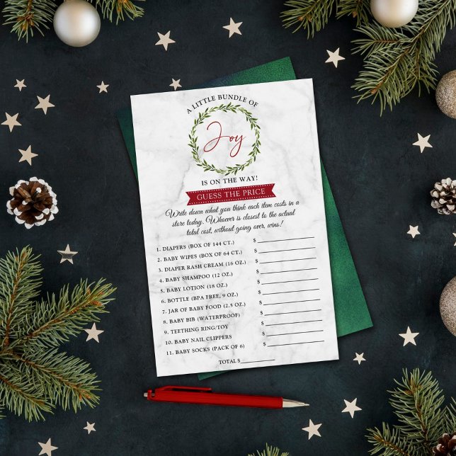 Little Bundle Of Joy Christmas Baby Shower Game (Creator Uploaded)