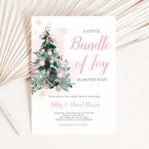 Little Bundle of Joy Christmas Baby Shower Invitation