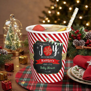 "Little Bundle Of Joy" Christmas Baby Shower Paper Cups