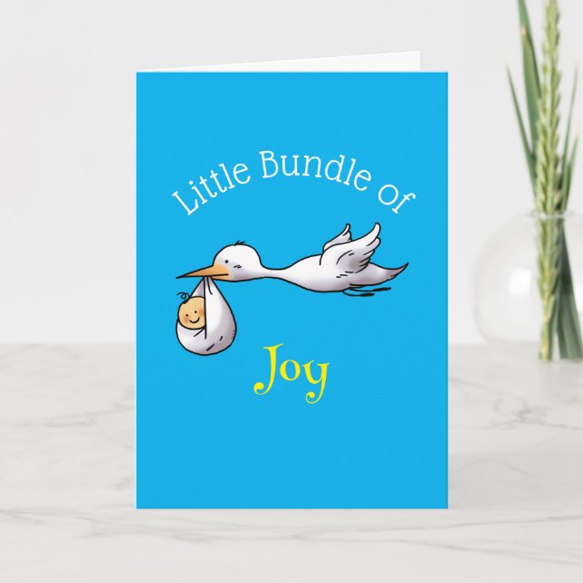 little bundle of joy (personalised) card (Front)