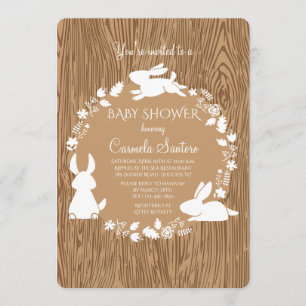 Little Bunnies Brown Invitation