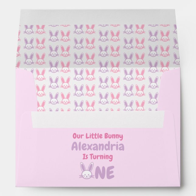 Little Bunny 1st Birthday Envelope (Back (Bottom))