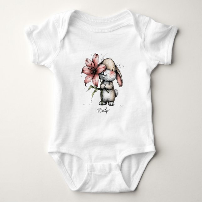 Little Bunny Baby Bodysuit (Front)