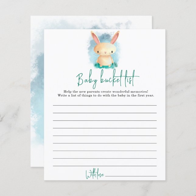 Little Bunny Baby bucket list (Front/Back)