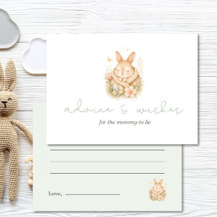 Little Bunny Baby Shower Advice & Wishes Mummy Enclosure Card