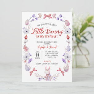 Little Bunny Baby Shower, Easter Baby Shower Invitation