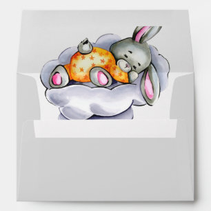 Little bunny baby shower invitation 5x7 envelope