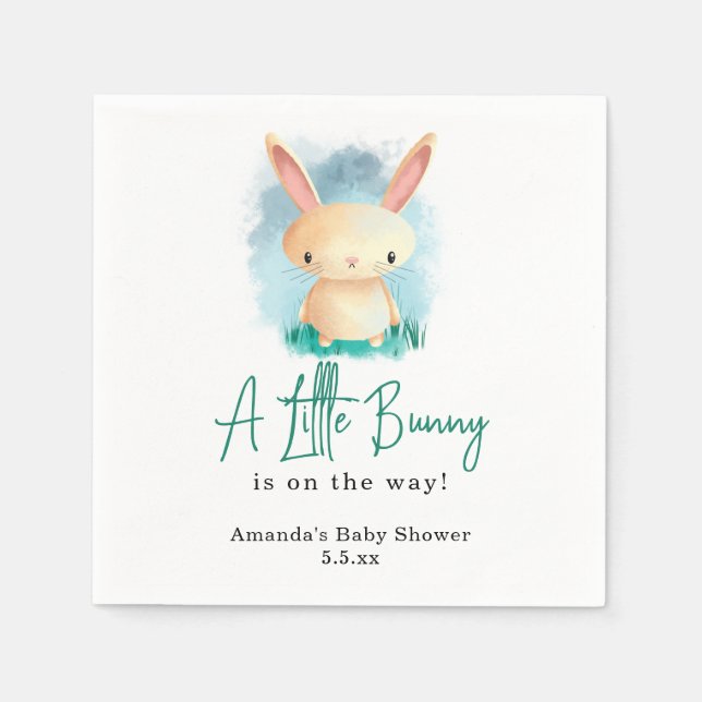 Little Bunny - baby shower  Napkin (Front)