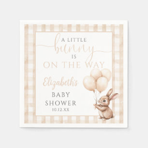 Little Bunny  Balloons Gender Neutral Baby Shower Napkin