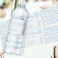 Little Bunny Blue Flower Boy Baby Shower