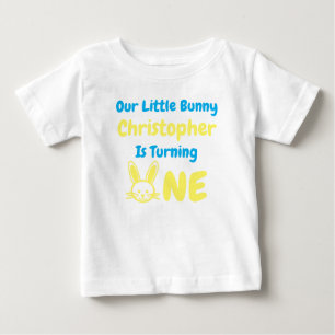 Little Bunny Boy 1st Birthday Baby T-Shirt