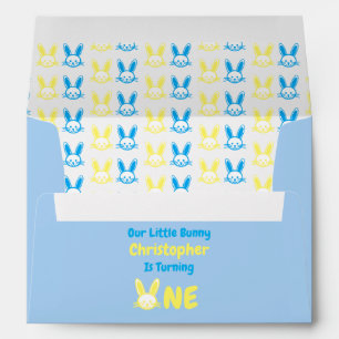 Little Bunny Boy 1st Birthday Envelope