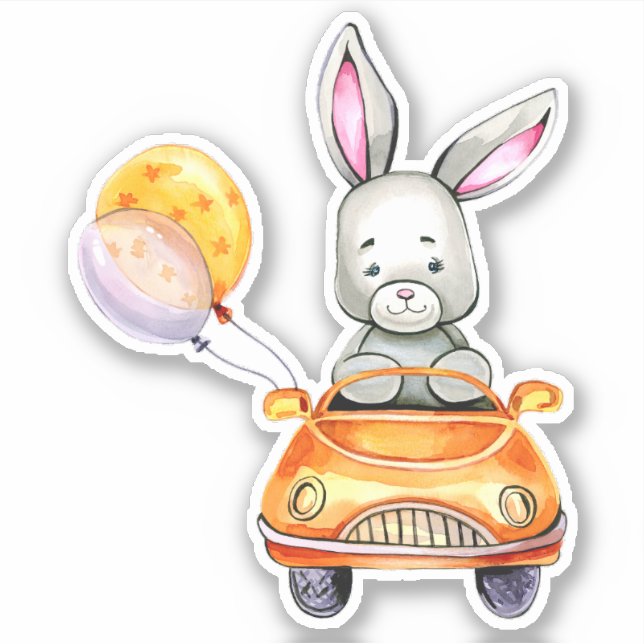Little Bunny Cute Animal Sticker (Front)