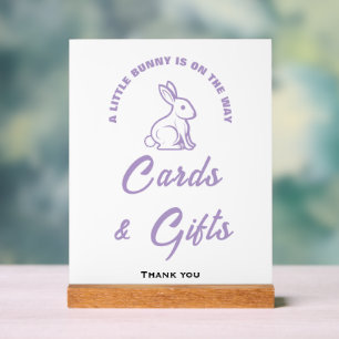 Little Bunny Easter Baby Shower Cards & Gifts Sign