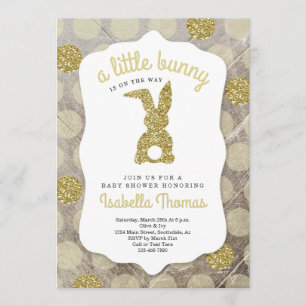 Little Bunny Easter Baby Shower Gender Neutral Invitation