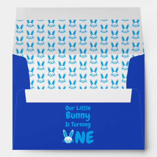 Little Bunny First Birthday Envelope (Back (Bottom))