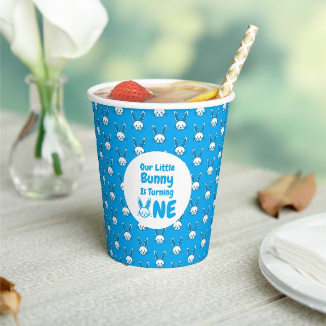 Little Bunny First Birthday Paper Cups (Insitu)