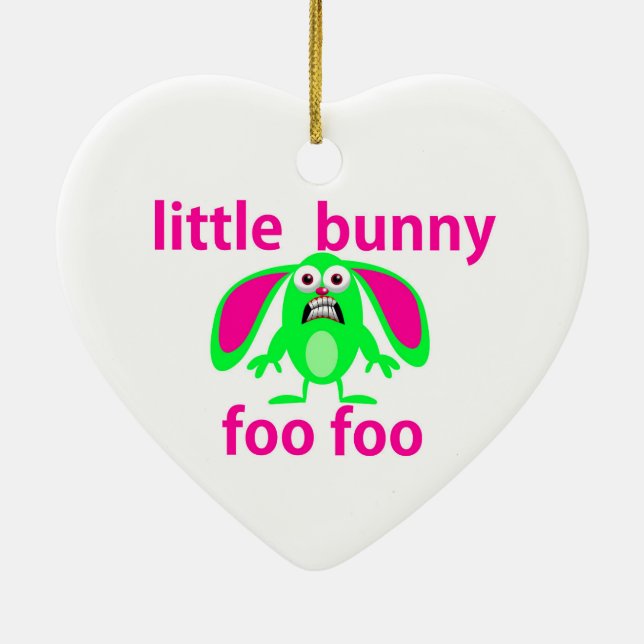 LITTLE BUNNY FOO FOO CERAMIC TREE DECORATION (Back)