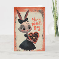 Little Bunny Giving Mother's Day Chocolates