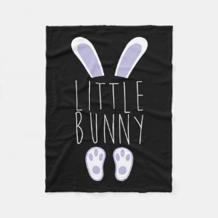 Little Bunny Happy Easter Egg Hunting Funny Easter Fleece Blanket