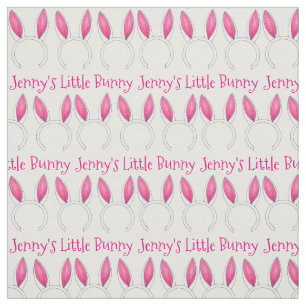 Little Bunny Rabbit Ears New Baby Shower Pink Fabric