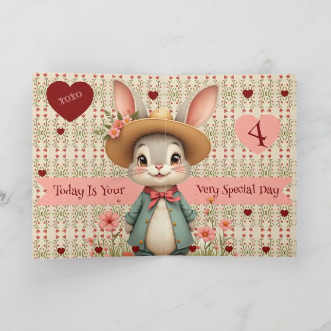 Little Bunny Special Birthday Card (Inside)