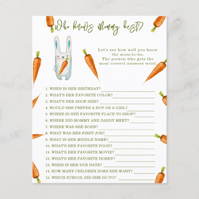 Little bunny - Who knows mummy best (Front)