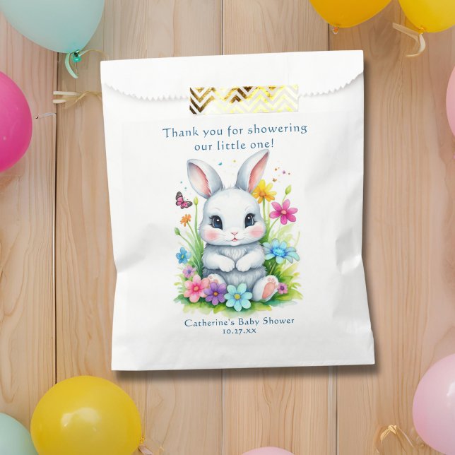 Little Bunny Wildflower Garden Easter Baby Shower Favour Bags (Creator Uploaded)