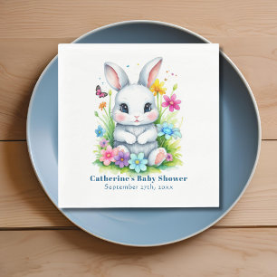 Little Bunny Wildflower Garden Easter Baby Shower Napkin