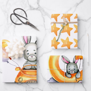 Little Bunny Wrapping Paper Sheets