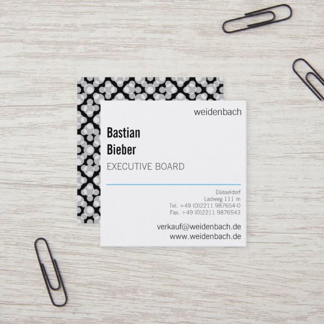 Little but Bold Square Business Card (Front/Back In Situ)