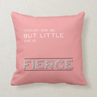 Little But Fierce | Baby Girl Nursery Cushion