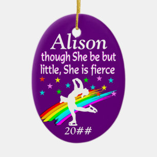 LITTLE BUT FIERCE CUSTOM SKATER ORNAMENT