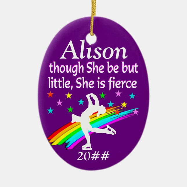 LITTLE BUT FIERCE CUSTOM SKATER ORNAMENT (Front)