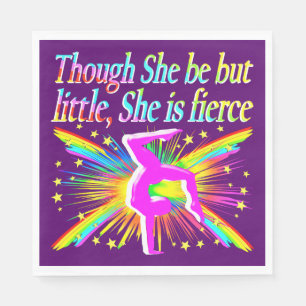 LITTLE BUT FIERCE GYMNASTICS PAPER NAPKINS