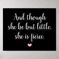 Little But Fierce Quote Poster
