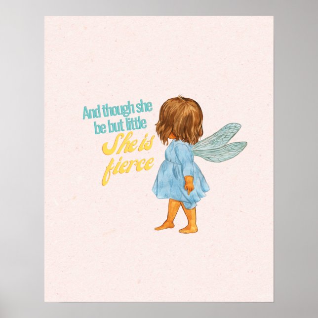 Little But Fierce Sweet Brown Skin Fairy   Poster (Front)