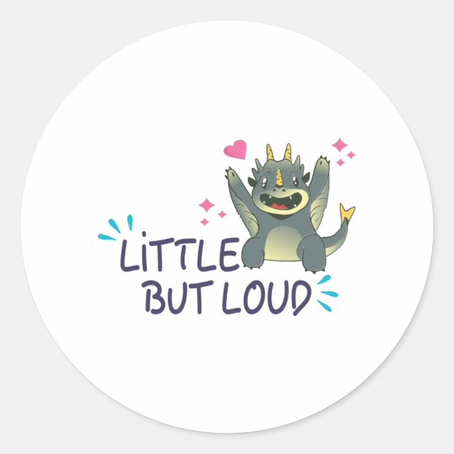 Little but loud classic round sticker (Front)
